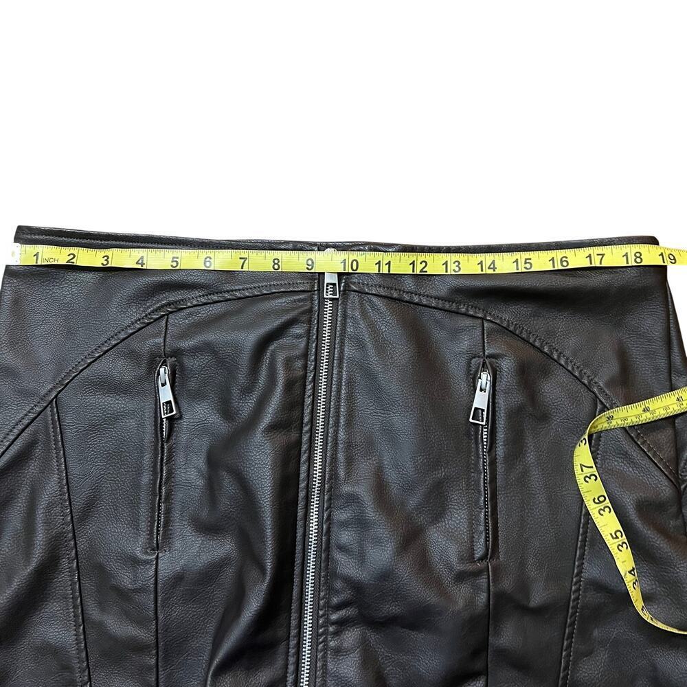 Wild Fable Dark Brown Faux Leather Mini Skirt Size Large - Picture 5 of 6